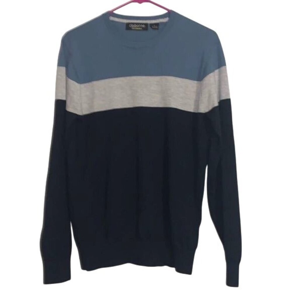 Claiborne Mens Colorblock Sweater  Size S  100% Cotton  Made In China